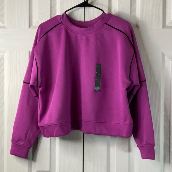 All In Motion Women’s Sandwash PickleBall Crew Pink Sweatshirt Size - Picture 1 of 11